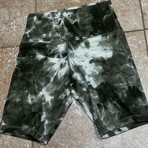 Green tie dye align shorts, Lululemon